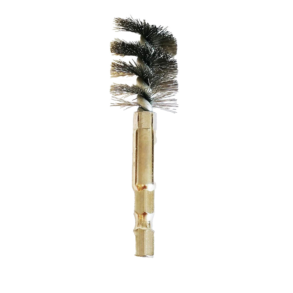 BROSSE D'ACIER POUR NETTOYER LES FILETS DES NOIX (ÉCROUS)