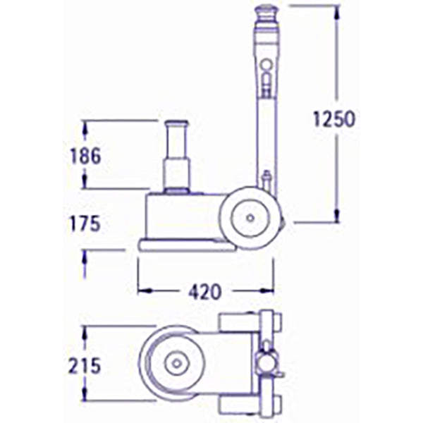 CRIC AIR/HYDRAULIQUE PASQUIN 2 NIVEAUX 30T / 15T