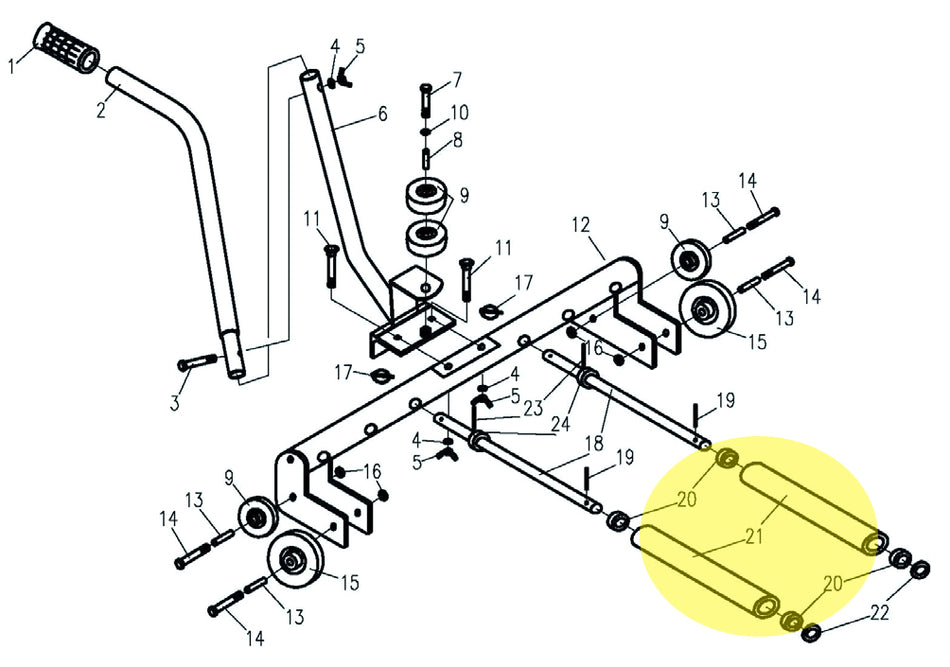 ROULEAU POUR CHARIOT ESCO 70134