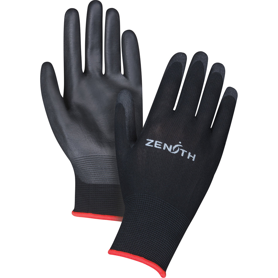 GANTS AVEC DOUBLURE EN POLYESTER NOIR ET PAUME EN NITRILE - PETIT