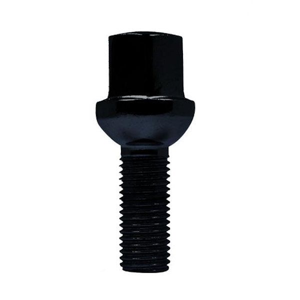 NOIX CHROMÉE NOIRE STYLE LUG 14 X 1.50 X 17MM HEX (28MM LONG)