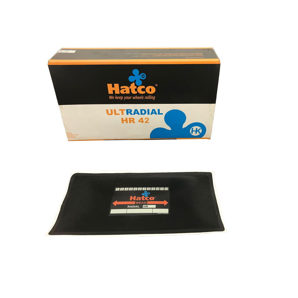 EMPLÂTRES HATCO POUR PNEU RADIAL RAD42 5" X 10" - 10/BOITE (1003042)