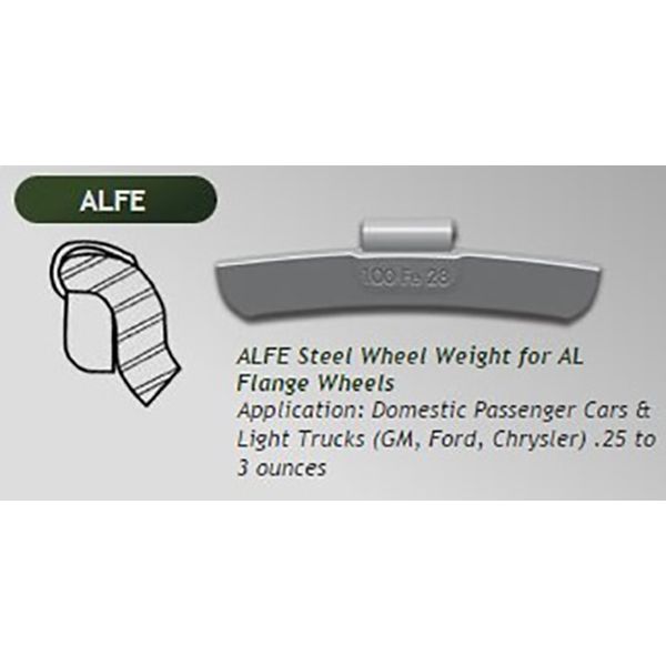 PESÉE DE ROUE ALFE (AWS) 0.75 OZ - 25/BOITE