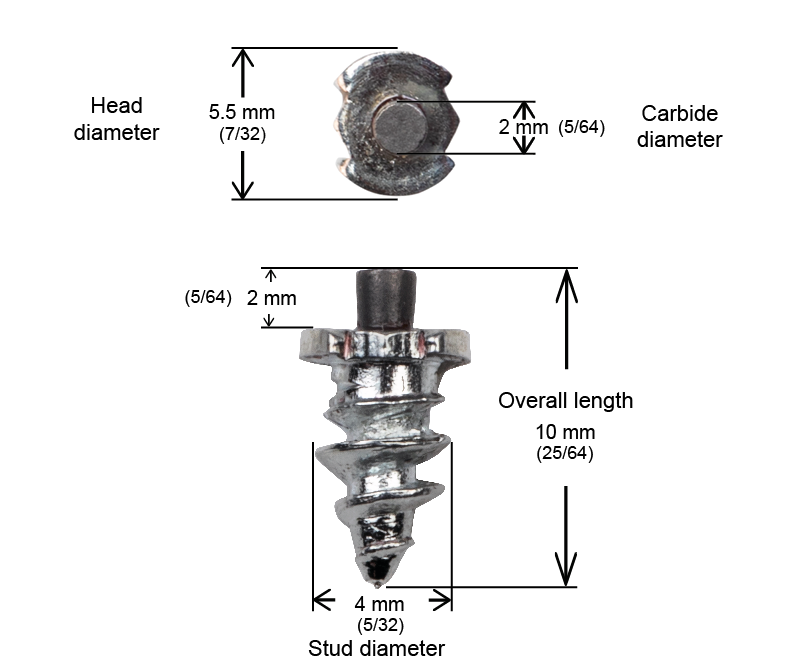 CRAMPONS D'ÉPAULEMENT VISSABLES iGRIP 6MM  - 1000/BOITE