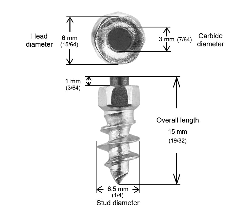 CRAMPONS VISSABLES iGRIP 15MM - 100/BOITE