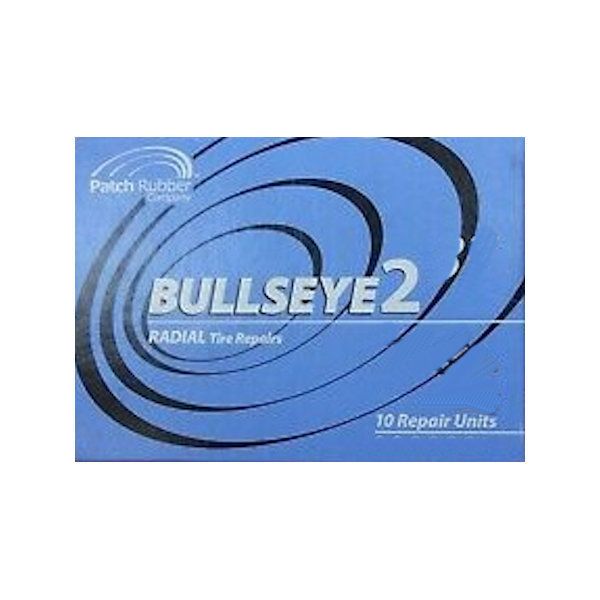 EMPLÂTRES PATCH RUBBER BULLSEYE POUR PNEU RADIAL RAD24 2-7/8" X 7-5/8" - 10/BOITE